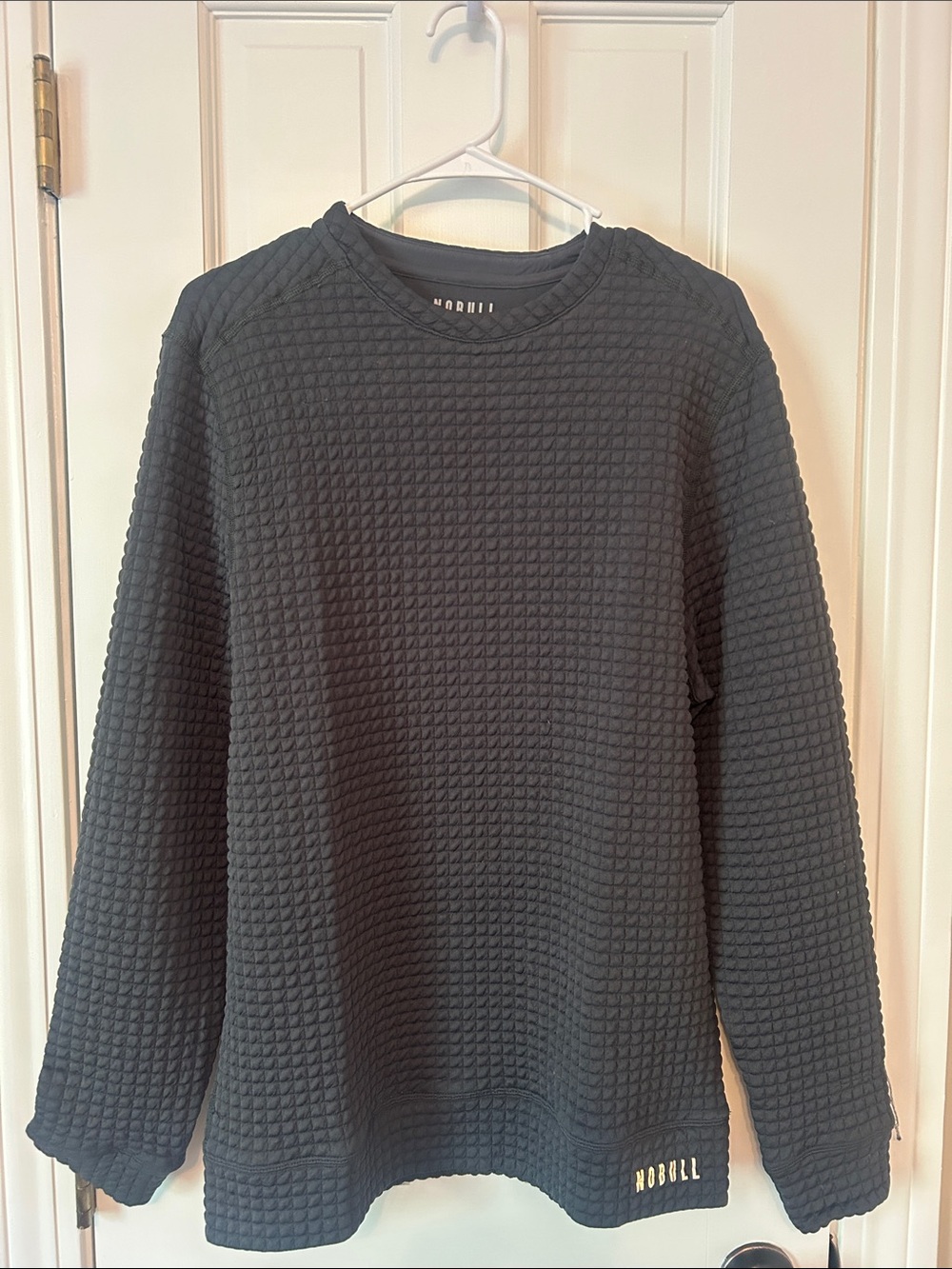 NOBULL Men's charcoal Crewneck Quilted Sweatshirt NWT